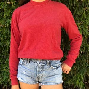 Brandy Melville Red Crewneck Sweatshirt